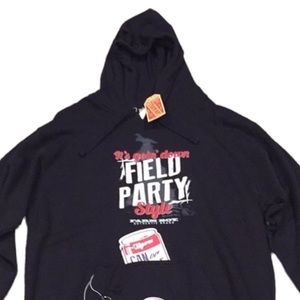 Men’s Farm Boy Brand XXL Black Field Party Cangaroo Hoodie Long Sleeve